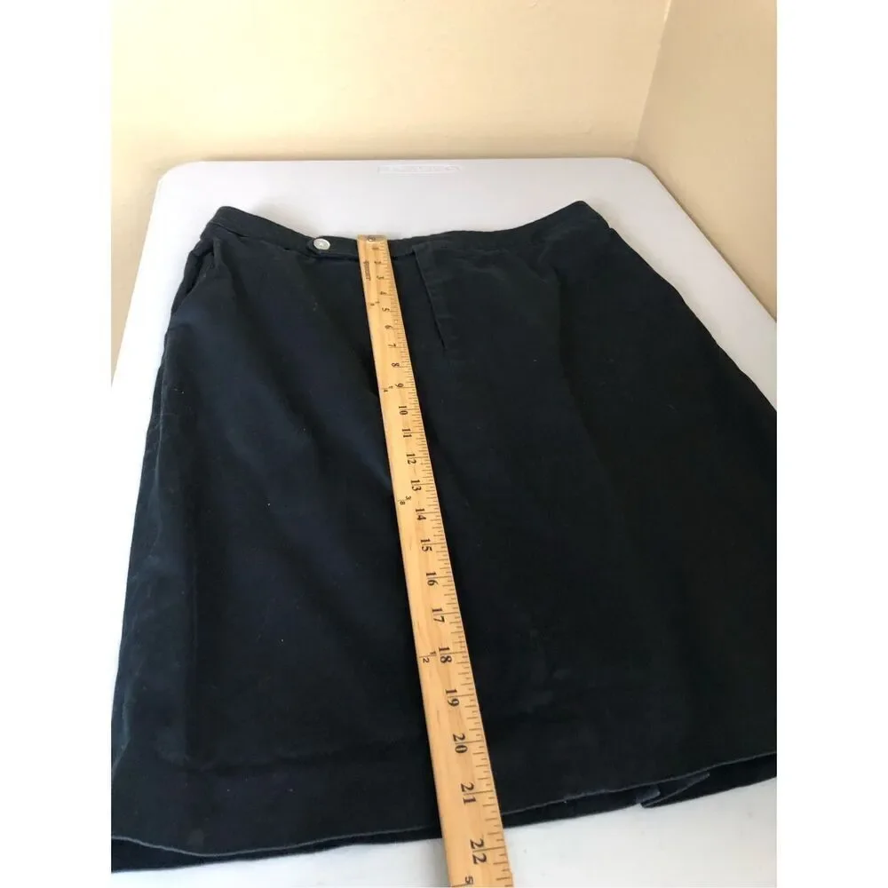 Lauren Ralph Lauren Black Pencil Skirt Size 10 Stretch Cotton